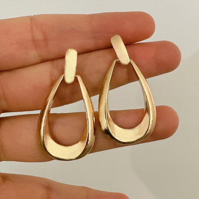 Simple French Style Geometric Earrings For Women Fashion Luxurious Drop Earring Daily Party Vacations Jewelry Gifts 2025 New